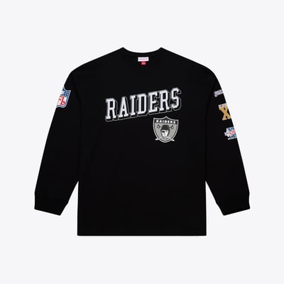  Las Vegas Raiders Mitchell & Ness Big & Tall Training Camp Long Sleeve T-Shirt - Black
