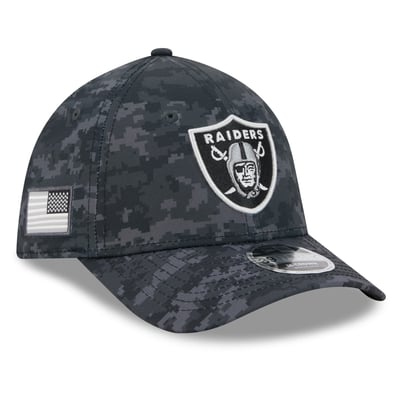 Las Vegas Raiders New Era 2026 Salute To Service 39THIRTY M-Crown Stretch Hat - Black