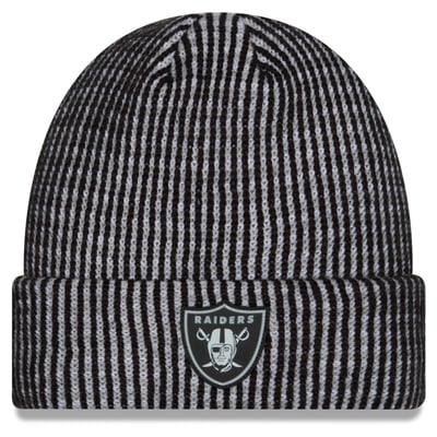 Las Vegas Raiders New Era 2026 Sideline Cold Weather  Cuffed Knit Hat - Black