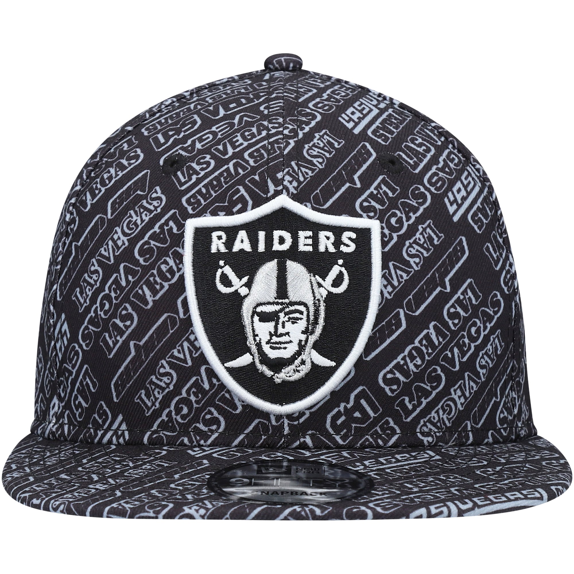 Men's Las Vegas Raiders New Era Black All Over 9FIFTY Snapback Hat