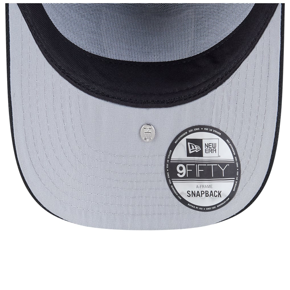 Men's Las Vegas Raiders New Era Black Visor Pin 9FIFTY A-Frame Snapback Hat