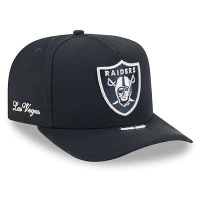 Las Vegas Raiders New Era Visor Pin 9FIFTY A-Frame Snapback Hat - Black