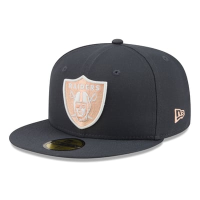 Las Vegas Raiders New Era Fall Glow 59FIFTY Fitted Hat - Gray