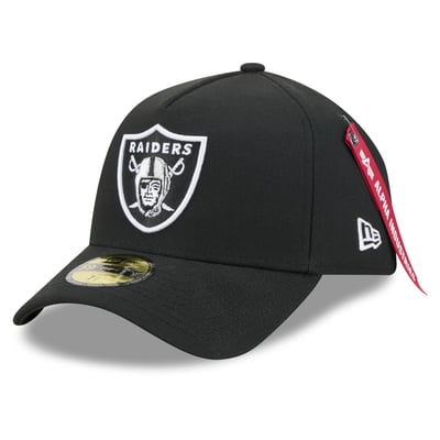 Las Vegas Raiders New Era x Alpha Industries A-Frame 59FORTY Fitted Hat - Black