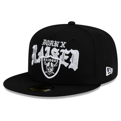Las Vegas Raiders New Era x Born x Raised 59FIFTY Fitted Hat - Black