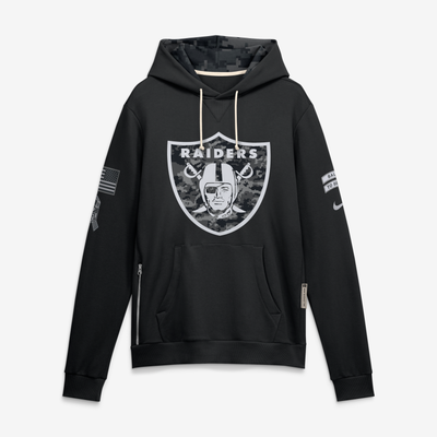 Las Vegas Raiders Nike 2026 Salute to Service Sideline Dri-FIT Pullover Hoodie - Black