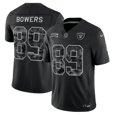 Brock Bowers Las Vegas Raiders Nike 2026 Salute to Service Stitched Limited Jersey - Black