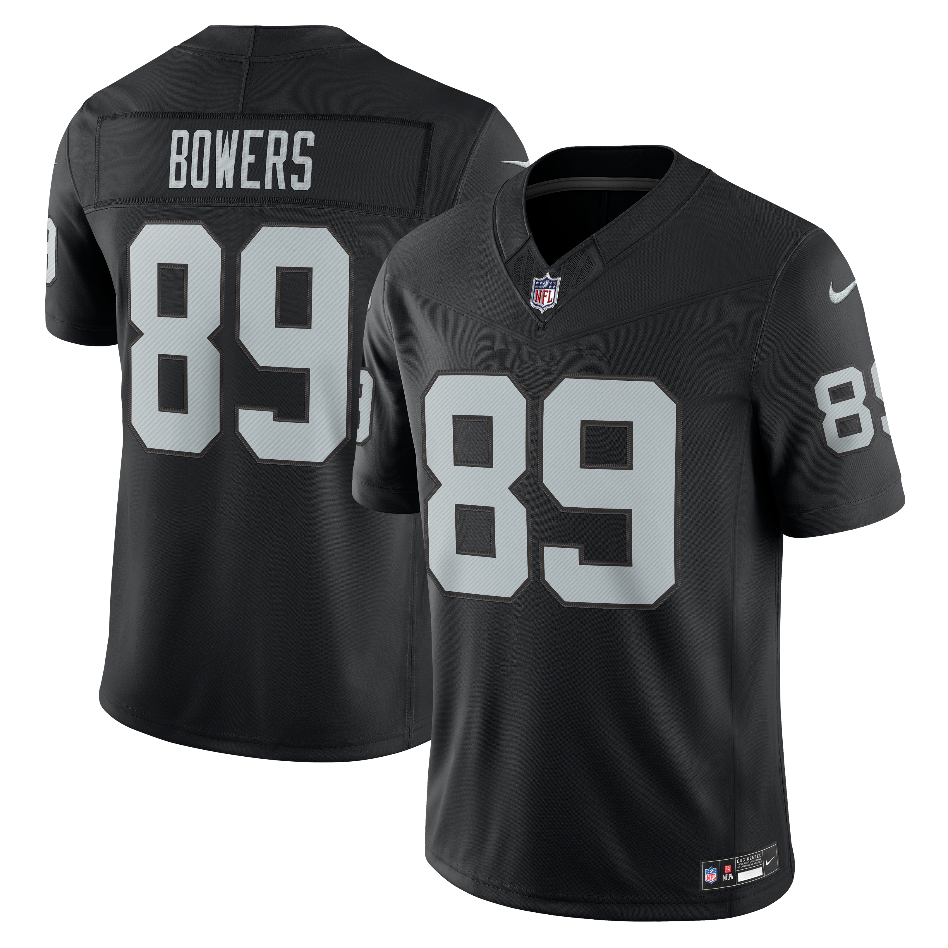 Brock Bowers Las Vegas Raiders Team Vapor F.U.S.E. Stitched Limited Jersey Black