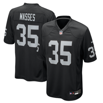 Hezekiah Masses Las Vegas Raiders Nike Team Game Jersey - Black