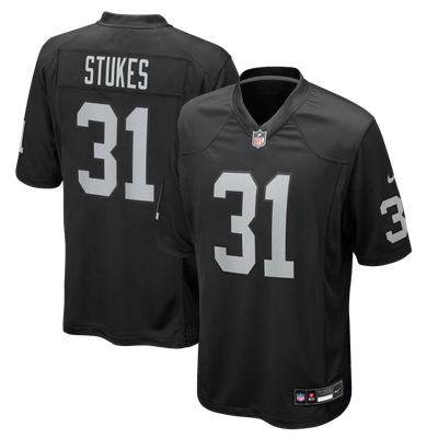 Treydan Stukes Las Vegas Raiders Nike Team Game Jersey - Black