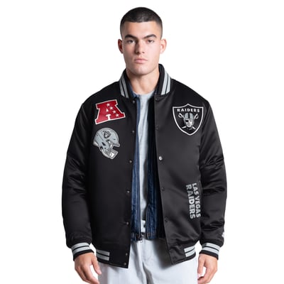 Las Vegas Raiders Starter Elite Full Snap Varsity Jacket - Black