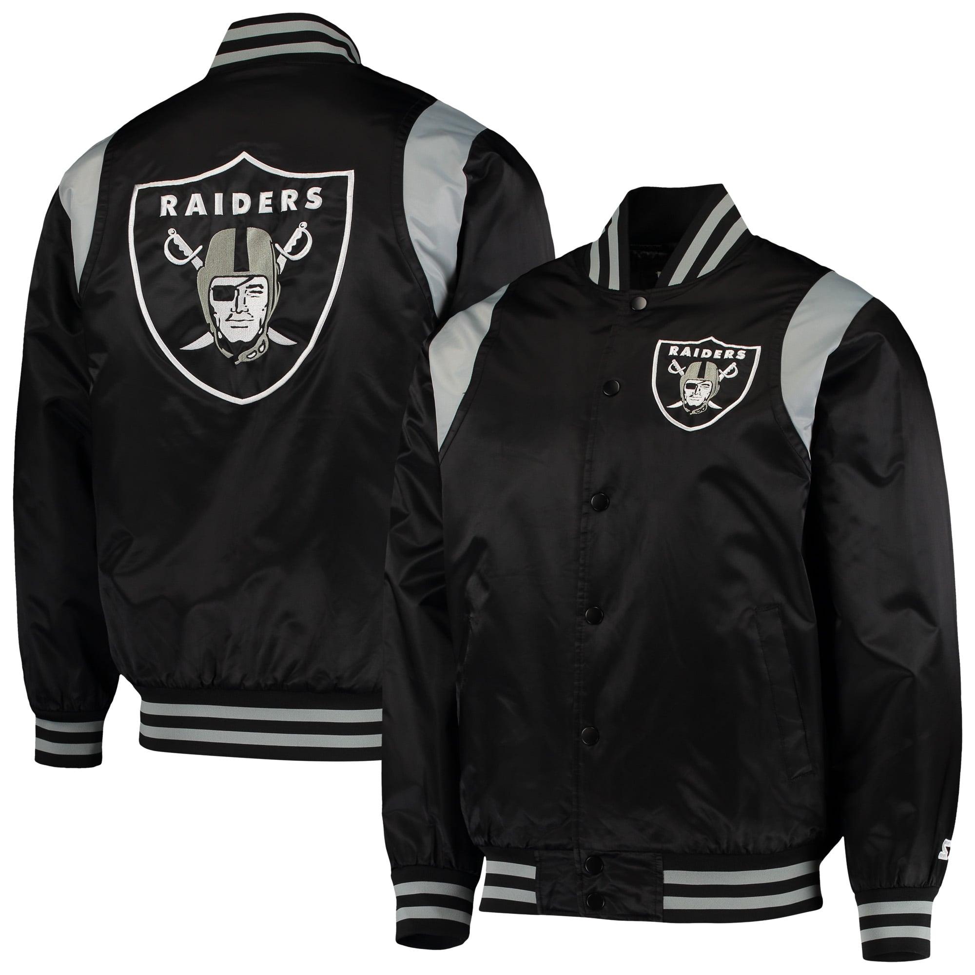Men's Las Vegas Raiders Starter Black/Silver Prime Time Twill