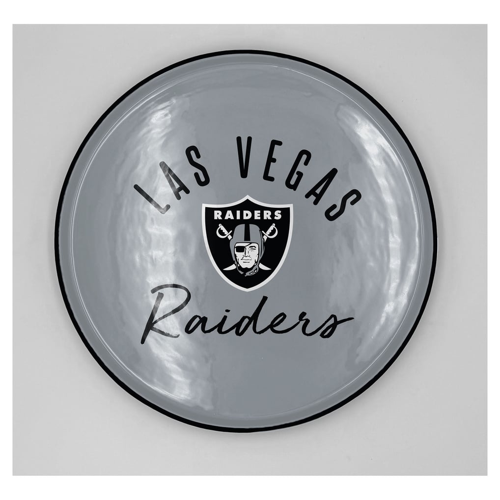 Las Vegas Raiders Pegasus 14" Script Logo Round Serving Tray
