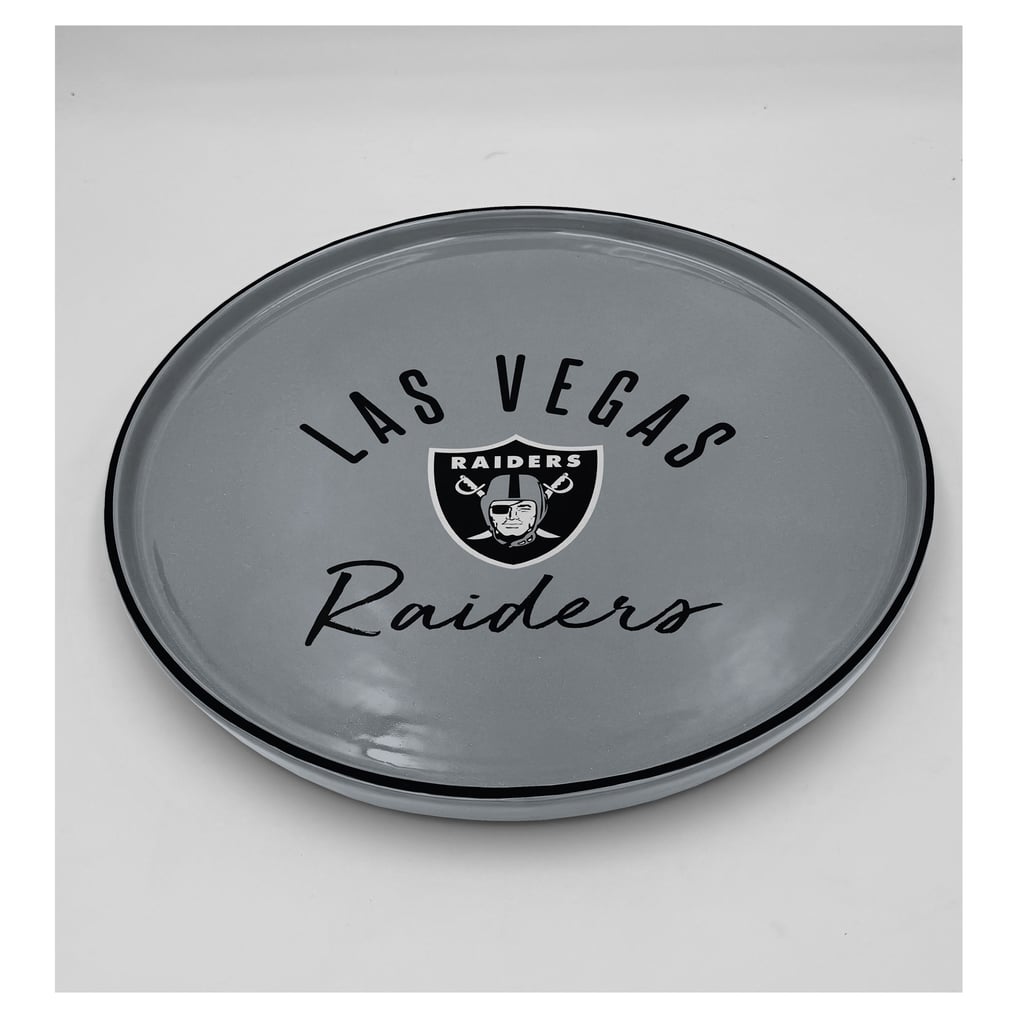 Las Vegas Raiders Pegasus 14" Script Logo Round Serving Tray