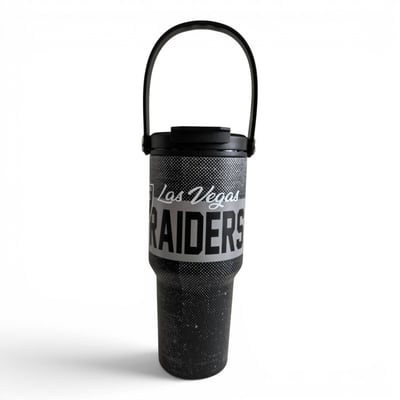 Las Vegas Raiders Pegasus 24oz. Speckled Gradient Stainless Steel Dual Top Water Bottle
