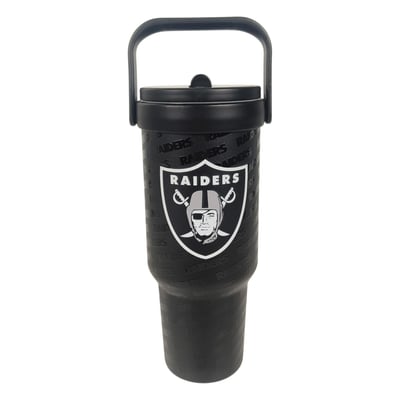 Las Vegas Raiders Pegasus 40oz. 5-D Logo Wordmark Stainless Steel ProCarry Tumbler