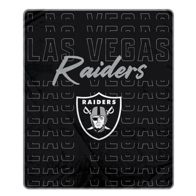 Las Vegas Raiders Pegasus Echo Script Fade 50" x 60" Ultra Soft Throw Blanket