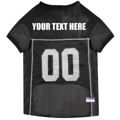 Las Vegas Raiders Pets First Personalized Pet Jersey - Black