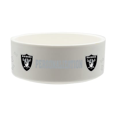 Las Vegas Raiders The Memory Company 35oz. Personalized Ceramic Pet Bowl
