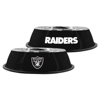 Las Vegas Raiders The Memory Company 9" Stainless Steel Pet Bowl