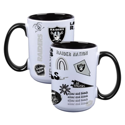 Las Vegas Raiders The Memory Company Two-Piece 15oz. Loco Coffee Mug Set