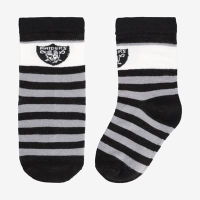  Las Vegas Raiders Starter Toddler Rugby Block Socks - Black