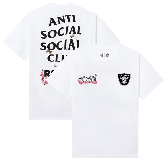 Las Vegas Raiders AntiSocialSocialClub x NFL Unisex Blossom T-Shirt - White