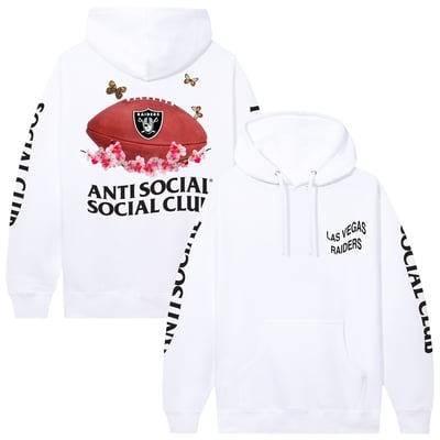 Las Vegas Raiders AntiSocialSocialClub x NFL Unisex Impact Blossom Hoodie - White