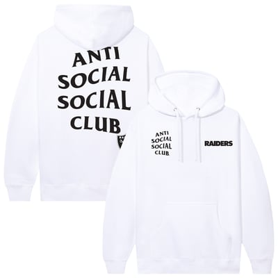 Las Vegas Raiders AntiSocialSocialClub x NFL Unisex Snap Hoodie - White