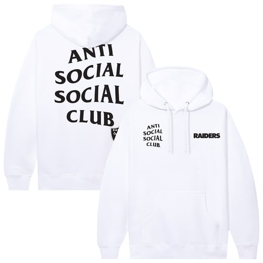 Las Vegas Raiders AntiSocialSocialClub x NFL Unisex Snap Hoodie - White