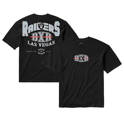 Las Vegas Raiders Born x Raised Unisex Block Letter T-Shirt - Black