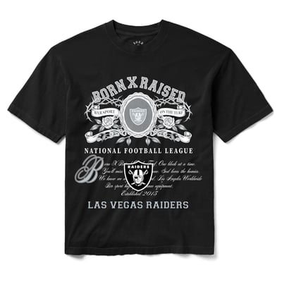 Las Vegas Raiders Born x Raised Unisex Crest T-Shirt - Black