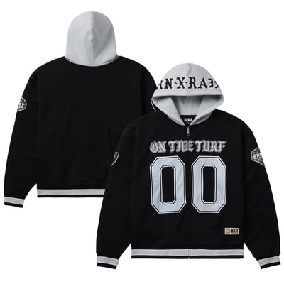 Las Vegas Raiders Born x Raised Unisex On The Turf Full-Zip Hoodie - Black