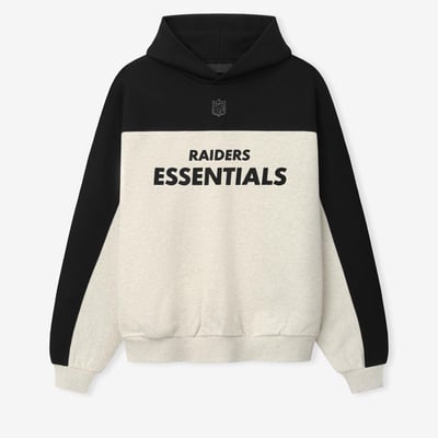 Las Vegas Raiders Fear of God x NFL Unisex 90s Relaxed Hoodie - Heather Gray/Black