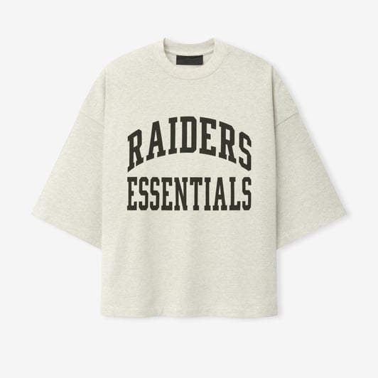 Las Vegas Raiders Fear of God x NFL Unisex Merch T-Shirt - Oatmeal