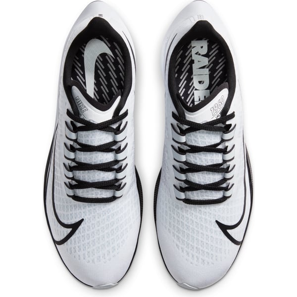 Unisex Las Vegas Raiders Nike White Zoom Pegasus 37 Running Shoe display picture 1