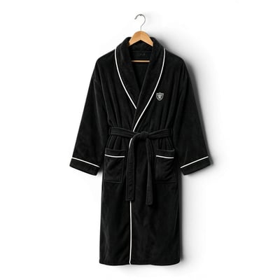 Las Vegas Raiders Pegasus Unisex Logo Patch Ultra Cozy Robe - Black
