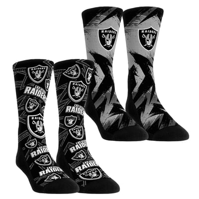  Las Vegas Raiders Rock Em Unisex Gameday Two-Pack Crew Socks Set - Black