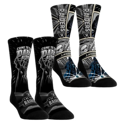  Las Vegas Raiders Rock Em Unisex Star Wars Empire Two-Pack Crew Socks - Black
