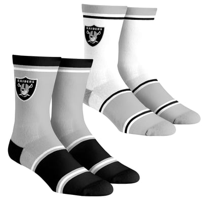 Las Vegas Raiders Rock Em Unisex Two-Pack Team Color Crew Socks - Black

