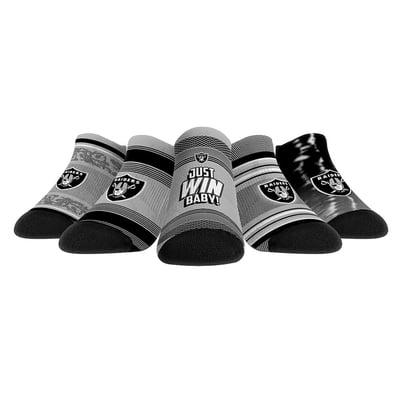  Las Vegas Raiders Rock Em Unisex Super Fan Five-Pack Low-Cut Socks Set - 