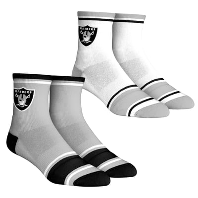 Las Vegas Raiders Rock Em Unisex Two-Pack Team Color Crew Socks