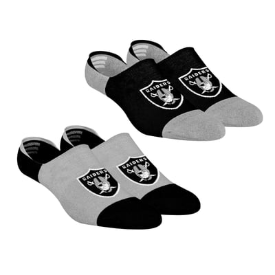 Las Vegas Raiders Rock Em Unisex Two-Pack Team Color No Show Socks