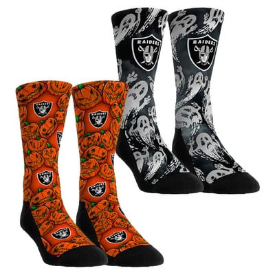  Las Vegas Raiders Rock Em Unisex Halloween Crew Socks 2-Pack Set - Orange