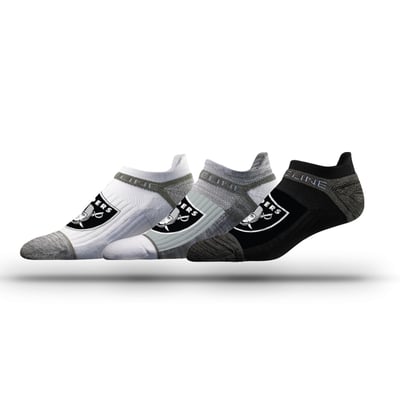 Las Vegas Raiders Strideline Unisex Three-Pack Team Logo Ankle Socks Set