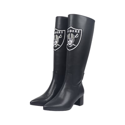  Las Vegas Raiders FABGATING by Cuce Women's Vegan Leather Classic Team Boots - Black