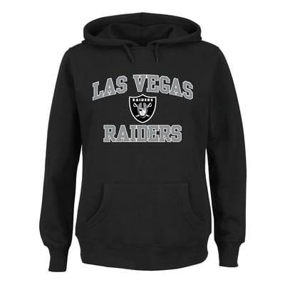 Las Vegas Raiders Fanatics Women's Plus Size Heart & Soul Hoodie - Black