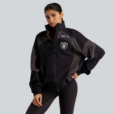 Las Vegas Raiders lululemon Women's Ventilated Oversized Track Jacket - Black