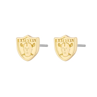  Las Vegas Raiders LUV AJ Women's Logo Stud Earrings - Gold