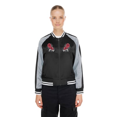 Las Vegas Raiders New Era Women's Lifestyle Satin Jacket - Black